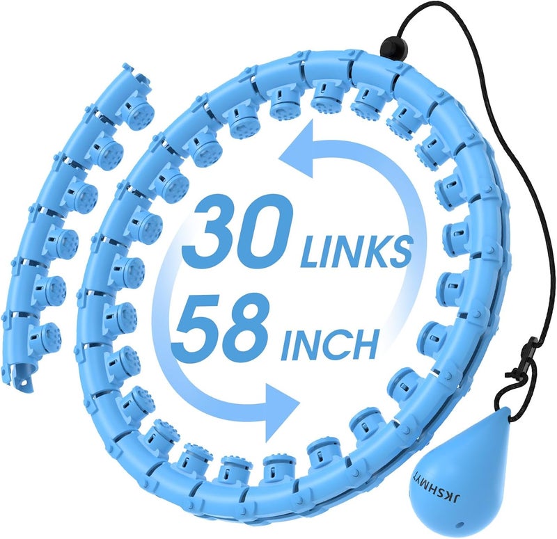 JKSHMYT Weighted Hula Circle Hoops for Adults Weight Loss, Infinity Fit Hoop Plus Size, 30 Detachable Links, Exercise Hoop for Women and Beginners - Image 1